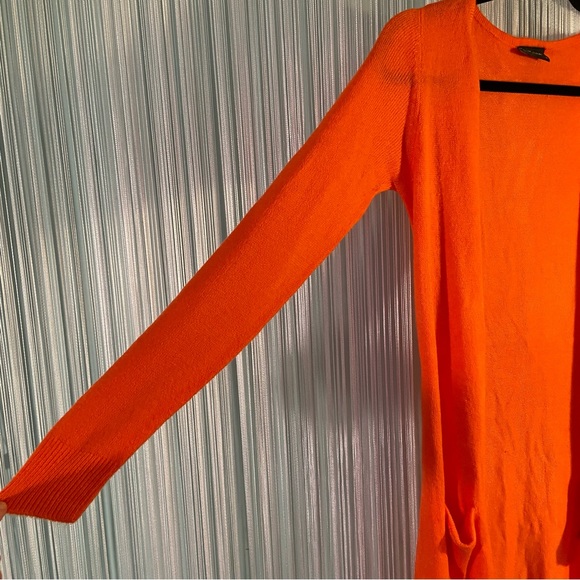 Orange Knit Maxi Cardigan Kimono Size XS - Picture 10 of 17